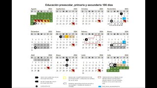 Calendario escolar 2023 2024 [upl. by Janey640]