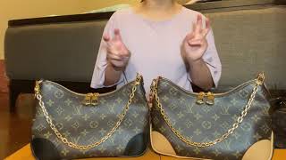 LV牛角包测评  背法  容量  颜色选择  Louis Vuitton Boulogne Review [upl. by Eirena406]