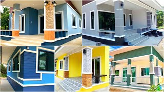 Top 100 House Painting colours Outside 2023  Exterior Wall Paint Color Combinations Ideas [upl. by Kacy928]