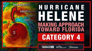 BREAKING HELENE UP TO CATEGORY 4  Major Hurricane Reaches Tampa Bay QampA on Tracking the Tropics [upl. by Niwrek437]