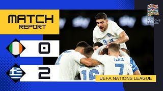 Republic of Ireland 02 Greece  UEFA Nations League 2025  Match Report [upl. by Ecnarf96]