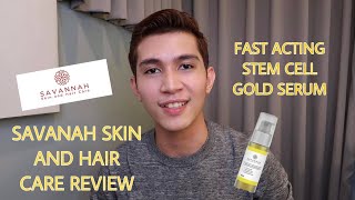 SAVANAH SKIN AND HAIR CARE STEM CELL GOLD SERUM REVIEW  SAVANNAH X FROI  IS IT EFFECTIVE [upl. by Linson]