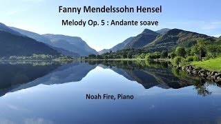 Fanny Mendelssohn Hensel  Melody Op 5  Andante soave [upl. by Gaw807]