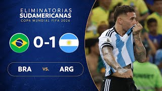 BRASIL vs ARGENTINA 01  RESUMEN  ELIMINATORIAS SUDAMERICANAS  FECHA 6 [upl. by Aaren]