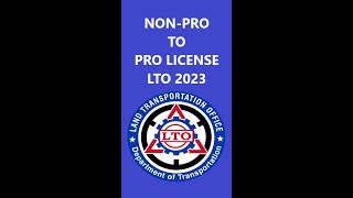 NONPRO to PRO LICENSE LTO 2024 Tagalog [upl. by Nniw]