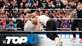 Top 10 WrestleMania SmackDown moments WWE Top 10 April 5 2024 [upl. by Casmey182]