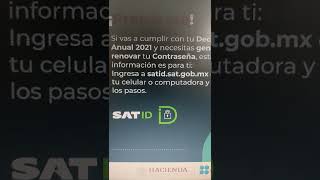 Generar o Renovar tu contraseña del SAT  Para la declaración anual información [upl. by Luigino784]