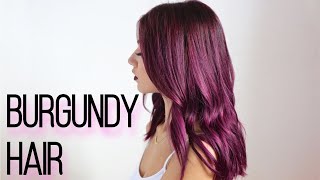 HOW TO DARK BURGUNDY HAIR DYE AT HOME [upl. by Ullund]