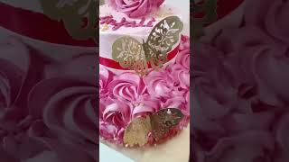 two tier rosette cake viral video [upl. by Aket]