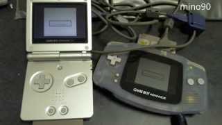 GBA2台とGBA用通信ケーブル2つで初代ポケモンバトル [upl. by Einej]