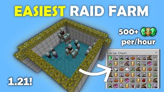 EASIEST RAID FARM TUTORIAL IN MINECRAFT 121  500 perhour [upl. by Ytak496]