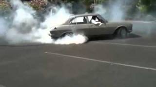 peugeot 504 burnout V8 [upl. by Enailil]