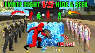 Free Fire Emote Fight But HIDE amp SEEK in Factory  Hide And Seek Challenge  Garena Free Fire 🔥 [upl. by Rocher]