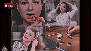 Vintage 1950s Makeup Tutorial amp Hair Care Routine  AI Color [upl. by Kere]