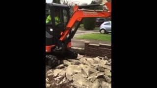 Breaking concrete Hitachi zx29 excavator [upl. by Dolly226]