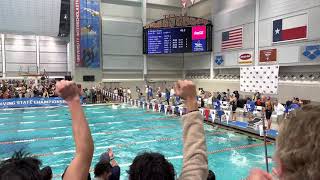 Kid Slips On Start And Still Wins State 💀  Boys 100 Back A Final  2022 UIL 6A State [upl. by Allehcram672]