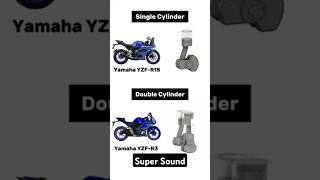 Double Cylinder VS Single Cylinder Engine Working Animation  r15 r3 animation yamaha sound [upl. by Tloh]