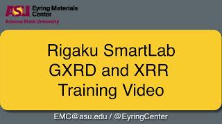 Rigaku SmartLab training video to so GXRD and XRR [upl. by Ydnat]