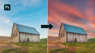 Cambiar el CIELO en PHOTOSHOP con un solo CLICK – TUTORIAL [upl. by Ahsatsana766]