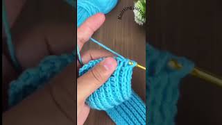 Easy knitting baby muffler design with crochet crochet handmade easycrochet shortsviral [upl. by Sivlek153]