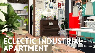 ECLECTIC INDUSTRIAL WAREHOUSE APARTMENT  Sims 4  CC SPEED BUILD [upl. by Anyehs435]