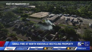 Small Fire at North Knoxville Recycling Property [upl. by Roanna]