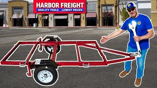 Harbor Freight Folding Trailer Assembly [upl. by Anertal714]