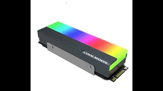 DISSIPADOR de calor de disco rígido de argb m2 5v 3pin nvme COOLMOON [upl. by Robbert]