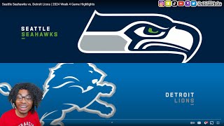 49ERS FAN REACTS TO Seattle Seahawks vs Detroit Lions  2024 Week 4 Game Highlights [upl. by Alon]