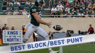 Top Block amp Punt of Week 1 Rutgers Kaj Sanders buries a QB  Michigan States Ryan Eckley pins FAU [upl. by Reivax]