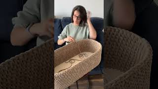 Full Cappuccino Moses Basket crochet babybasket crocheting [upl. by Sivart94]