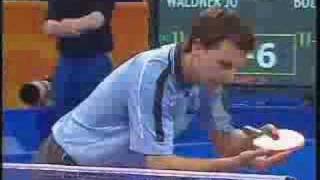 Table Tennis Athens 2004 Waldner vs Boll  part 3 [upl. by Allimac]