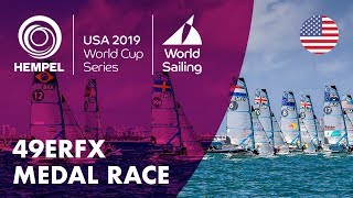 49erFX Medal Race  Hempel World Cup Series Miami USA [upl. by Lord]