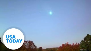 Reports of a fireball across the Midwest captured on video  USA TODAY [upl. by Annavaj27]