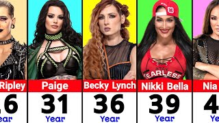 Age Of WWE Female Wrestlers in 2023 [upl. by Camilia]