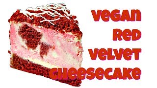 How to Make Red Velvet Cheesecake Vegan [upl. by Enitsuj]