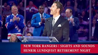 New York Rangers Sights and Sounds  Henrik Lundqvist Retirement Night [upl. by Aihtniroc]