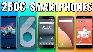 5 Top Smartphones  Handys UNTER 250 EURO 2018 [upl. by Orville]