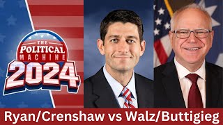 Political Machine 2024 RyanCrenshaw vs WalzButtigeig [upl. by Esela235]