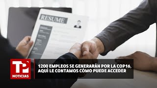 1200 empleos se generarán por la COP16 aquí le contamos cómo puede acceder 20052024 TP Noticias [upl. by Inajar]