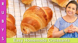 Quickly Make Perfect Croissants at Home Recipe in Urdu Hindi  RKK [upl. by Ahsuoj]