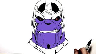 How to Draw Thanos  Step by Step  Marvel [upl. by Downes]