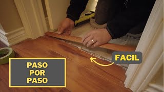 Como instalar una transición entre piso de laminado o vinyl y ceramica [upl. by Aicyle]