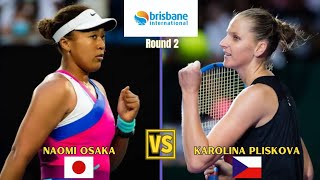 Naomi Osaka vs Karolina Pliskova  WTA Brisbane International Tennis Round 2  Full Highlights [upl. by Elokin]