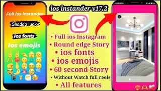 Full ios instander ❤️‍🔥ios emojis On Android Instagram StoryRound Edge Story  Instander New update [upl. by Ardnasela28]