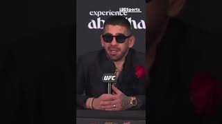 Ilia Topuria tiene intercambio de palabras con reportero ruso en rueda de prensa posterior a UFC308 [upl. by Evannia]