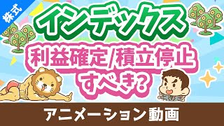 【株高でどうする】インデックスファンドの「利益確定」と「積立ストップ」について解説【株式投資編】：（アニメ動画）第434回 [upl. by Erleena]