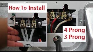 How To Install 4 Prong and 3 Prong Dryer Cord [upl. by Araic185]