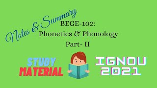 BEGE102 Phonetics and Phonology Part 2 [upl. by Piper]