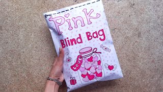 Blind bag Paper💖 PINK 💖 ASMR  Satisfying opening blind box  surprise box [upl. by Adnar820]